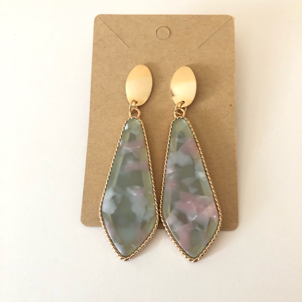 Seaweed Stone Earrings